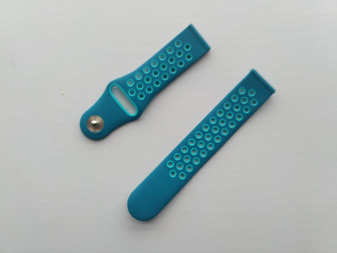 Силіконовий ремінець Sport Nike Style для Xiaomi Amazfit Bip / Lite / 20 мм Синій / Блакитний 1674P