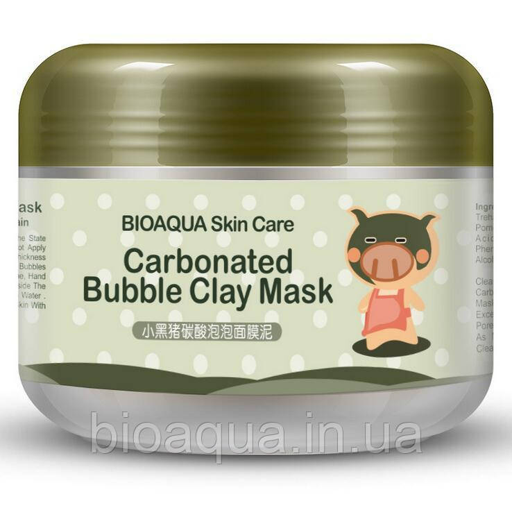 Киснева маска Bioaqua Skin Care Carbonated Bubble Clay Mask (карбонна маска) 100 g