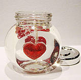 Гелева свічка Чародійка бочонок сердечка (НАБІР 2 свічки), фото 5