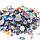 Стрази MIX - різні розміри, кольорові 1440 шт, фото 4