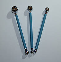 Інструмент для роботи з полімерної глини. Набір булек №1. Три штуки.