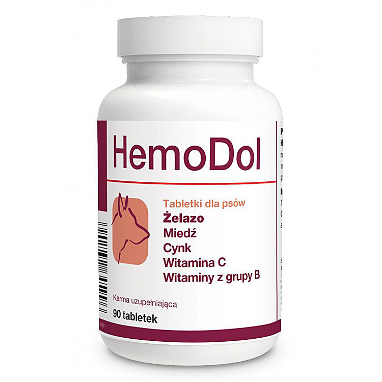 Вітаміни для поліпшення процесів кровотворення в собак Dolfos HemoDol 90 таблеток