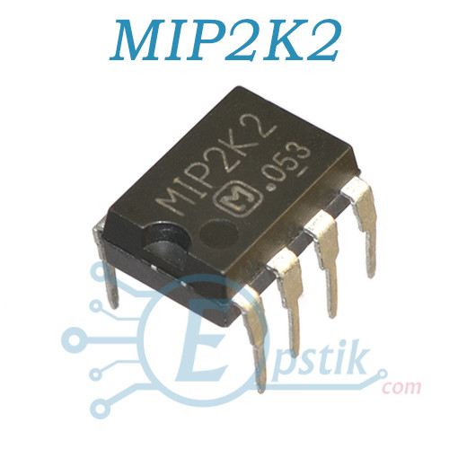 MIP2K2, ШІМ контролер із вбудованим ключем, 100 кГц, DIP7