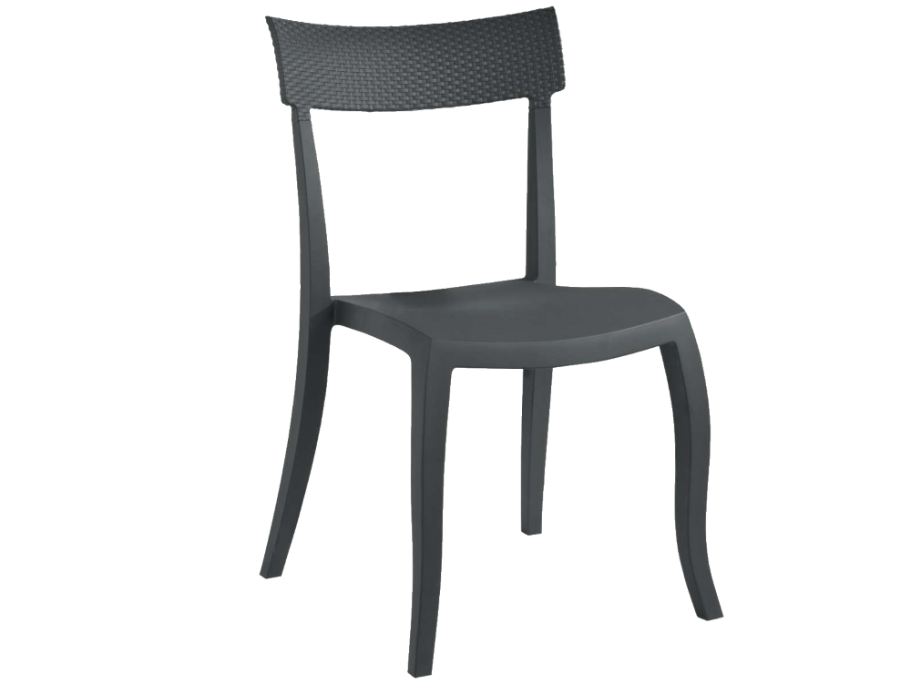 Стул Papatya Hera-SP RATTAN антрацит, фото 1