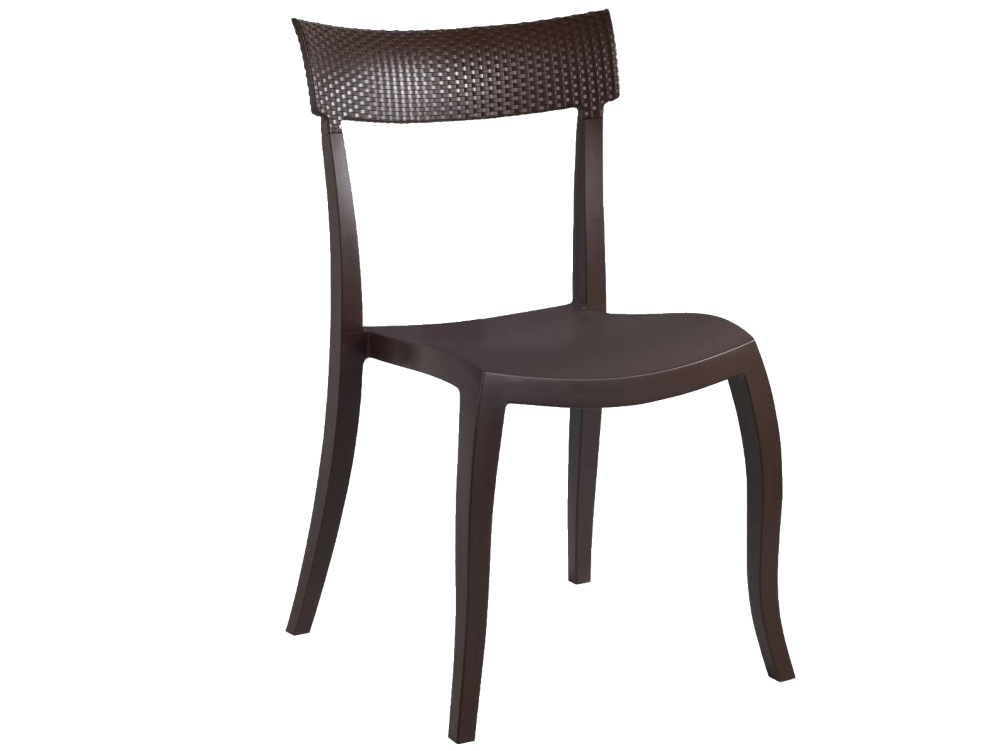 Стілець Papatya Hera-SP RATTAN темно-коричневий, фото 1