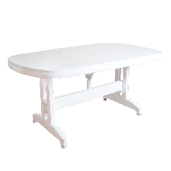 Стіл Irak Plastik Oval 90x150 білий