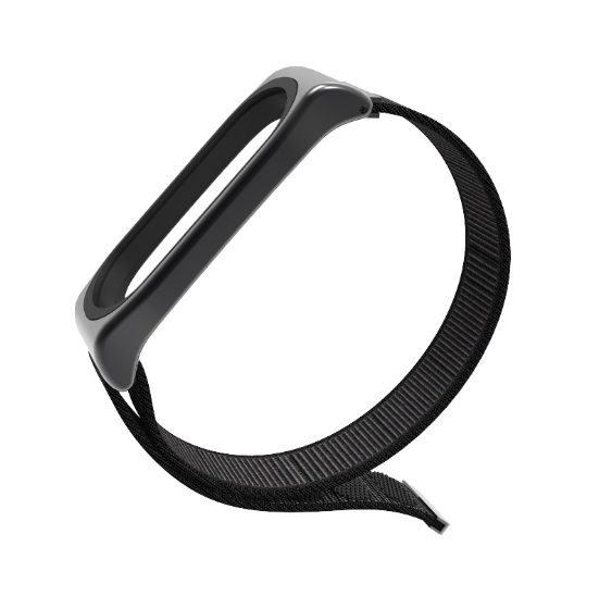 Ремінець Xiaomi Mi Band 4 / 3 MiJobs Nylon нейлоновий / тканинний Чорний 1906P
