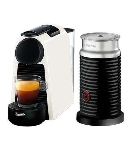 Кавомашина капсульна Nespresso Essenza Mini D30 White + Капучинатор Nespresso Aeroccino 3