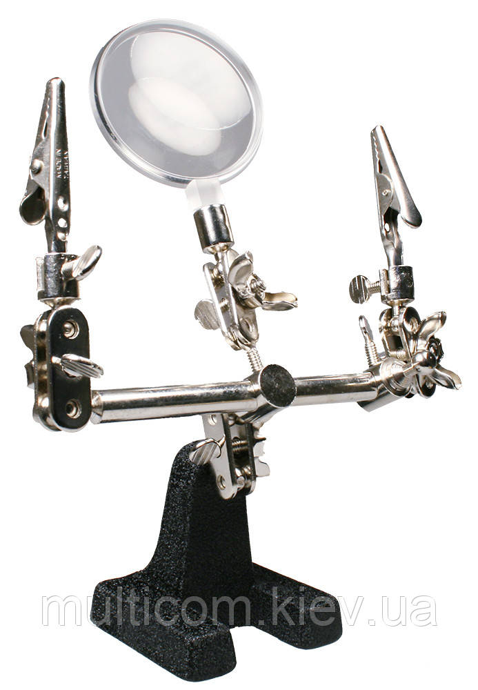 14-02-053. Третя рука з лупою, збільшення 3х діам.-60мм, ZD-10D, фото 1