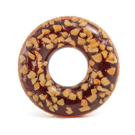 Надувний круг для плавання Intex 56262 «Шоколадно-горіховий пончик», 114 см