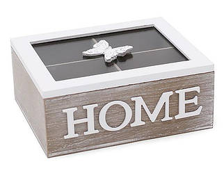 Дерев'яна Коробка зі скляною кришкою 20см