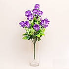 Букет троянди на 12 голів NC — 59/12 (14 шт./ пак.) продається упаковкою Штучні квіти оптом, фото 3