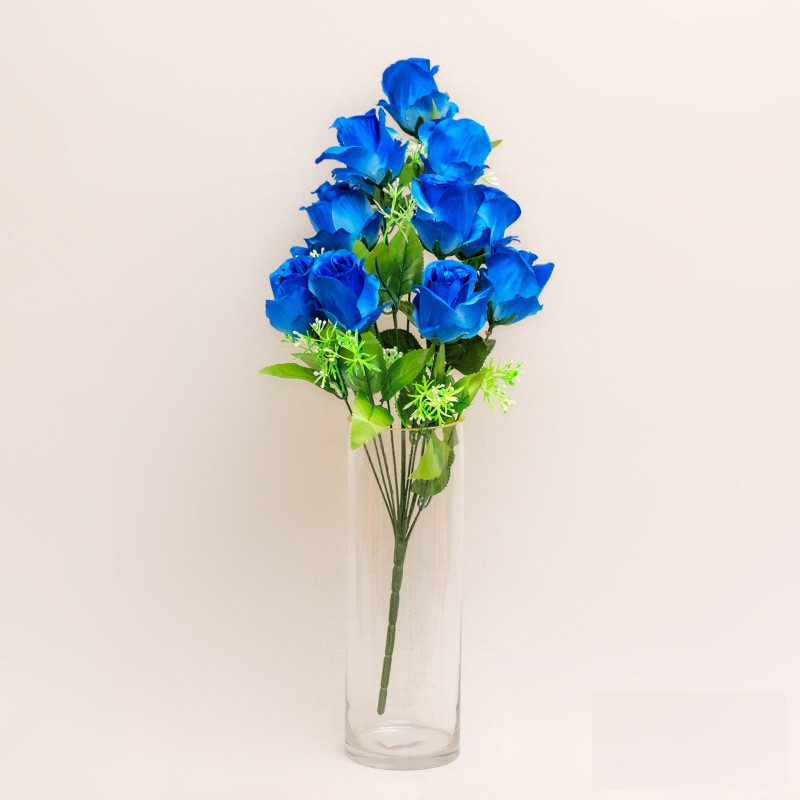 Букет троянди на 12 голів NC — 59/12 (14 шт./ пак.) продається упаковкою Штучні квіти оптом, фото 1