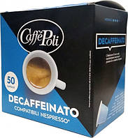 Кофе в капсулах Caffe Poli Nespresso Decaffeinato 50 шт Италия Неспрессо без кофеина