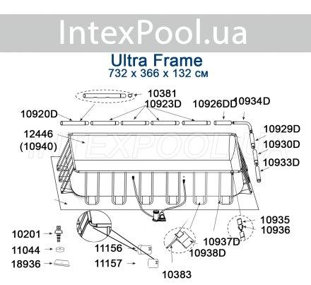 Скоба пружинная Intex 10936 для прямоугольных бассейнов Ultra Frame - фото 3 - id-p864310153