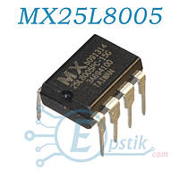 MX25L8005PC-15G, микросхема биос 8MBit SPI Flash, DIP8