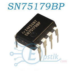 SN75179BP, перетворювач інтерфейсу, DIP8