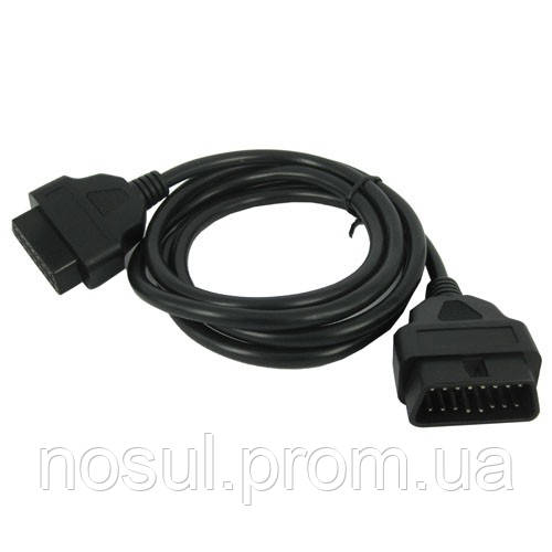 Диагностика 16 pin OBD 2 ELM кабель удлинитель переходник 1.5 м папа adapter connector car extender Удлините - фото 1 - id-p6707736