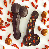 Подарунковий набір Шоколадних членастів БЕЗ цукру (12 штук у коробці) Шоколадний член, пеніс, фото 4