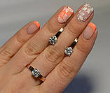 Срібний набір з золотими вставками, фото 9