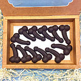 Подарунковий набір Шоколадних членастів БЕЗ цукру (12 штук у коробці) Шоколадний член, пеніс, фото 2