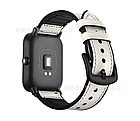 Силіконовий  шкіряний ремінець Youth Version для Xiaomi Amazfit Bip / Lite / 20 мм Білий 1911P, фото 4