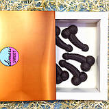 Подарунковий набір Шоколадних членастів БЕЗ цукру (7 штук у коробці) Шоколадний член, пеніс, фото 7
