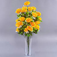 Роза раскрытая с гипсофилом С-26В/ 36 (6 шт./ уп.) продается упаковкой Искусственные цветы оптом
