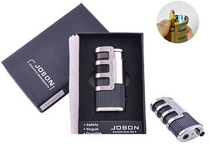 Запальничка Jobon 4015 гостре полум'я і пробійник для сигар, фото 1