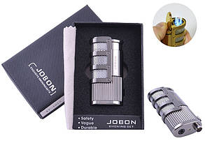 Запальничка Jobon 4015 гостре полум'я і пробійник для сигар, фото 4