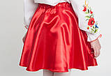 Червона атласна спідниця дитяча, арт. 0097, фото 2