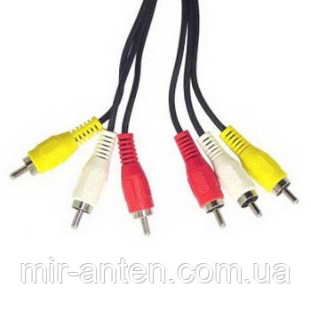 Шнур 3RCA-3RCA 1.2м. - фото 1 - id-p77233473