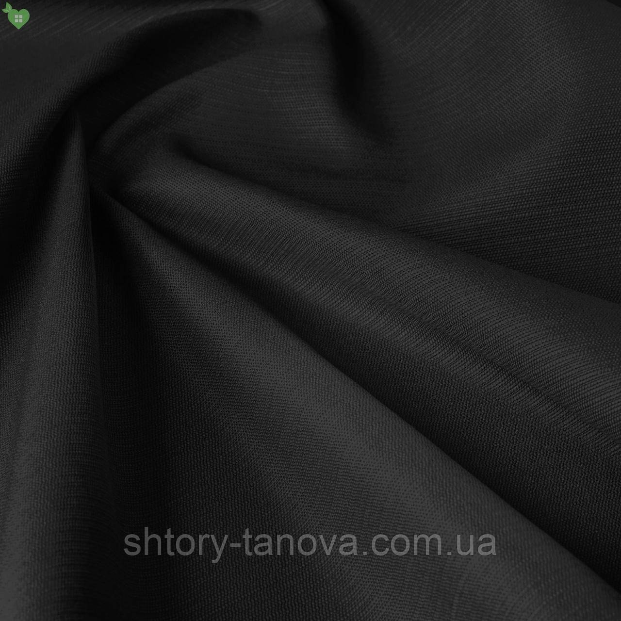 Вулична тканина фактурна чорного кольору для садових меблів 84266v16