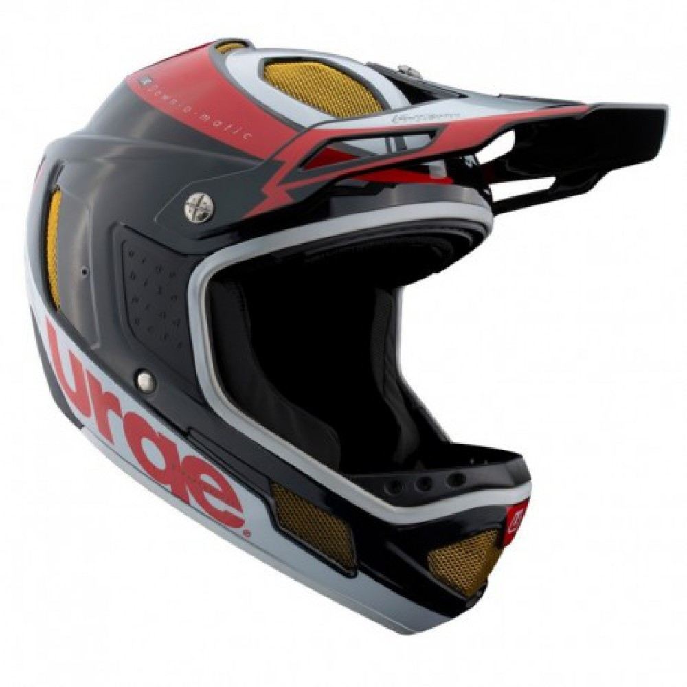 Шолом Urge Down-O-Matic RR — чорно-червоно-білий — L (59-60cm)