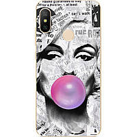 Силіконовий бампер для Huawei P20 Lite з малюнком Монро з жуйкою