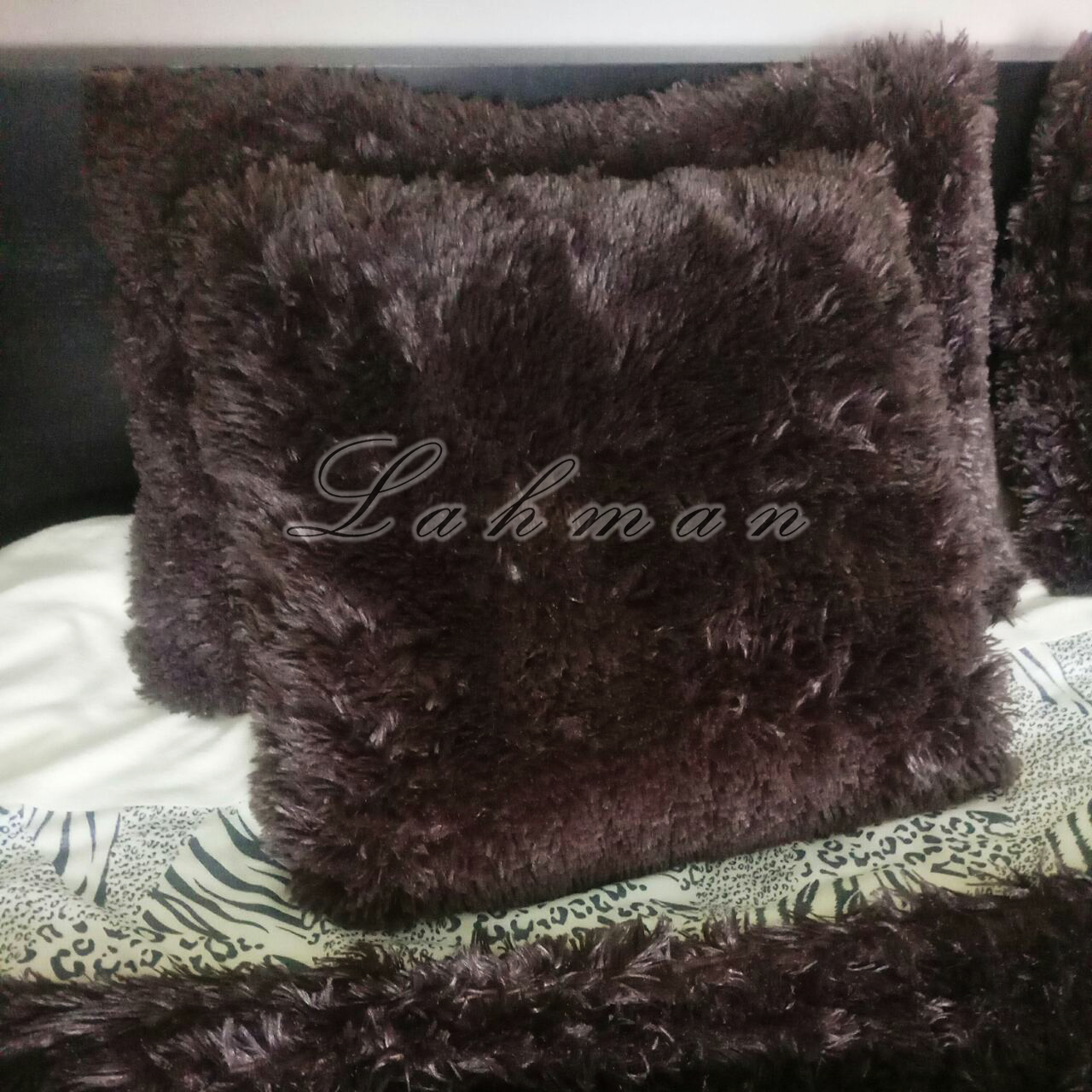 Чехол для подушки травка 50х50 см. | Декоративная пушистая наволочка для спальни, гостиной - фото 3 - id-p633256459