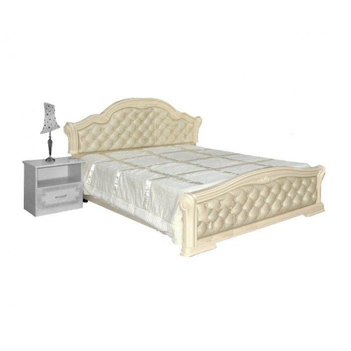 Ліжко двоспальне Венеція Нове без матраца та каркаса ДСП Піно 1600х2000 мм (Світ Меблів TM)