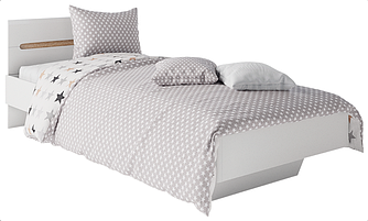 Односпальне ліжко 90 з МДФ/ДСП Бянко Світ Меблів