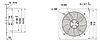 Вентилятори осьові ф250 мм 7 лопастей (220 В) нагнітаючі і всмоктувальні, фото 2