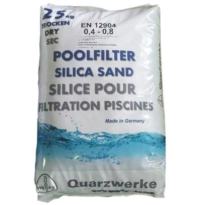 Кварцовий пісок для пісочних фільтрів (фракція 0,4-0,8 мм) Quarzwerke, 25 кг (Німеччина)