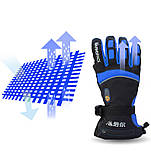 Лижні рукавички з підігрівом пальців і долоні WARMSPACE-P3 4000mAh 7.4 V, 65С, двосторонній обігрів., фото 4