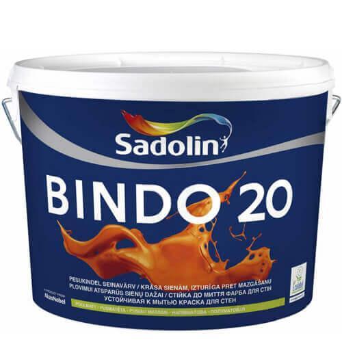 Напівматова фарба для стін і стелі Sadolin Bindo 20 5л., фото 1