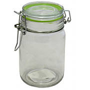 Банка з кришкою, для приправ, 300 мл, прозорий/зелений