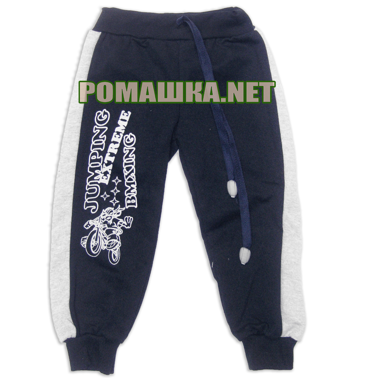 Дитячі спортивні штани для хлопчика р. 116-122 з начосом тонкі тканина ФУТЕР ТМ Авекс 3322 Синій 116