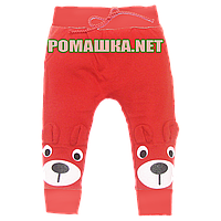 Дитячі спортивні штани для хлопчика або дівчинки р. 110 з начосом тонкі тканина ФУТЕР 3862 Червоний