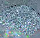 Глітер сріблястий галографічний - 30 грам, фото 2