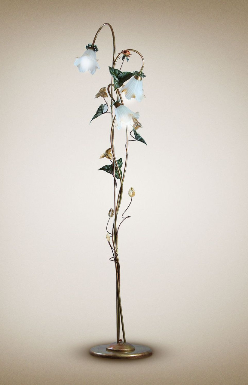 ᐉ Торшер металлический в стиле флористика на 3 плафона 15230-1 серии ...
