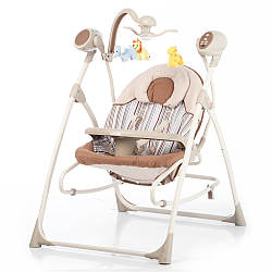 Колиска-гойдалка CARRELLO Nanny 3в1 CRL-0005 (Квіта в наявності) Beige Stripe