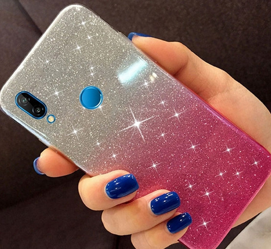 Силіконовий чохол 2 в 1 градієнт блиск для Huawei Honor 9 Lite