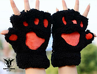 Перчатки "Кошачьи лапки". Черные.